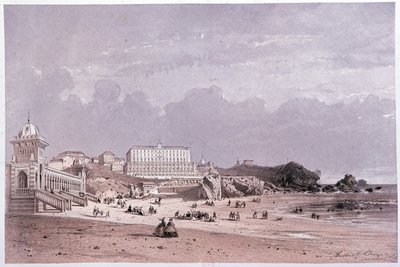 The New Baths of the Côte des Fools and the Casino in Biarritz, 19th Century by Unknown artist