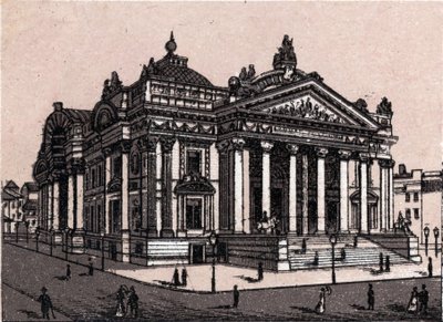 The new stock exchange in Brussels, Belgium by Unknown artist