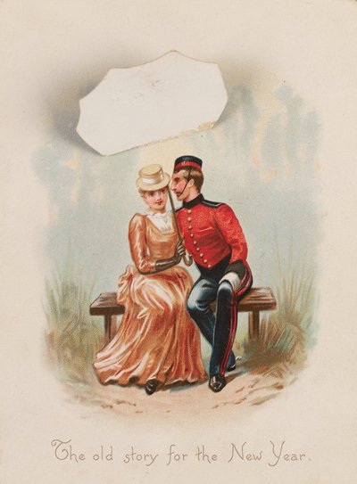 The Old Story for the New Year (New Year Card, c.1885) by Unknown