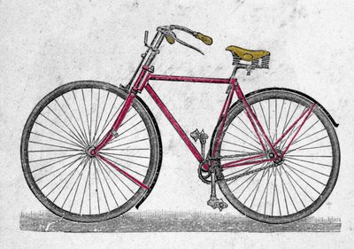 The pneumatic bicycle, the invention of rubber tires by the Englishman John Boyd Dunlop dates back to 1888 by Unknown artist