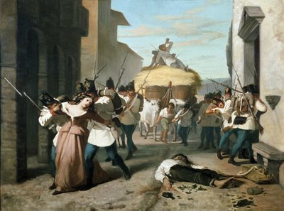 The Sacking of Tortona by the Franco-Piedmontese Army by Unknown Artist