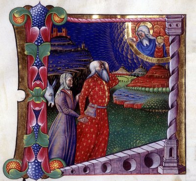 The Sacrifice of Noah. Antiphonary of the 15th century. Biblioteca de Lodi by Unknown artist