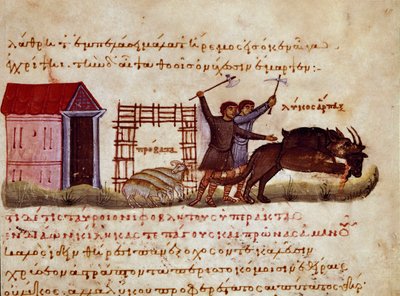 The shepherds defend the beast from the attack of wolves from 