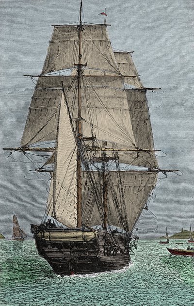 The ship “Beagle” (expedition in which Darwin participated as a naturalist) by Unknown artist