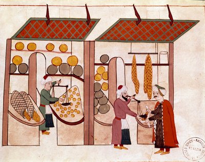 The Shop of the Merchant of Four Seasons (1828) by Unknown artist