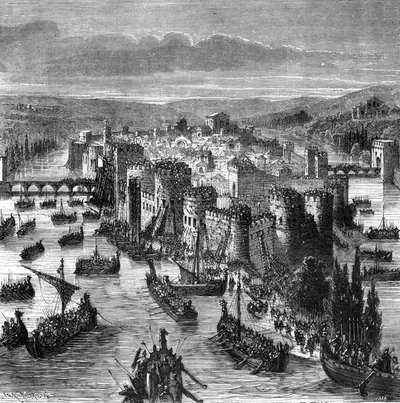 The Siege of Paris by the Normans in 885 - in 