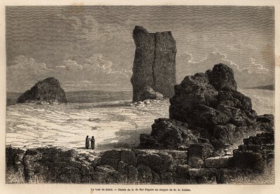 The Ruins of Birs Nimroud, Identified as the Mythical Tower of Babel, Engraving to Illustrate the Voyage to Babylon by Guillaume Lejean by Unknown artist