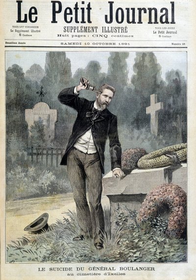 The Suicide of General Boulanger at the Cemetery of Ixelles - in 
