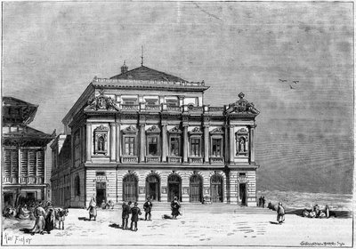 The theatre of Constantine in Algeria built by architect Paul Jean Gion (1838-1904) between 1877 and 1883 - the outside of the theatre by Unknown artist
