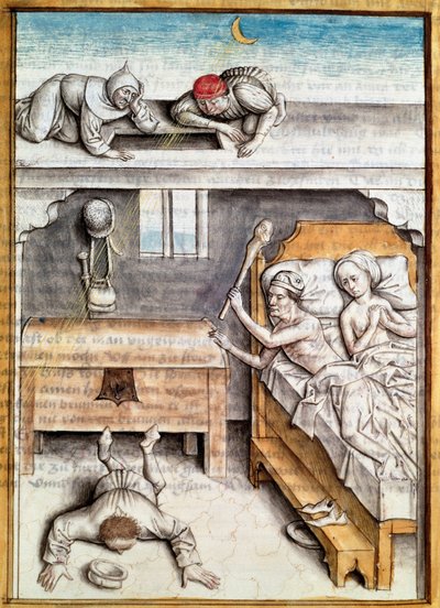 The Thief Who Broke into a House is Punished by Unknown artist