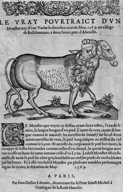 The truth would be of a monster born of a cow the tenth day of May by Unknown artist