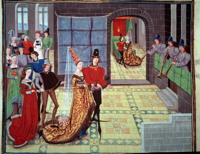 The wedding of Renaud and Clarisse, in the background on the wedding night by Unknown artist