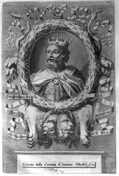 Theodoric I the Great (c. 454-526), king of the Ostrogoths (474-526) and founder of the Ostrogoth kingdom in Italy by Unknown artist