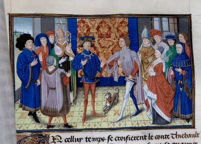 Thibaut III of Champagne, Louis, Count of Blois and Chartres, and Baudouin IX of Flanders, known as Baudouin I of Constantinople, meet by Unknown artist