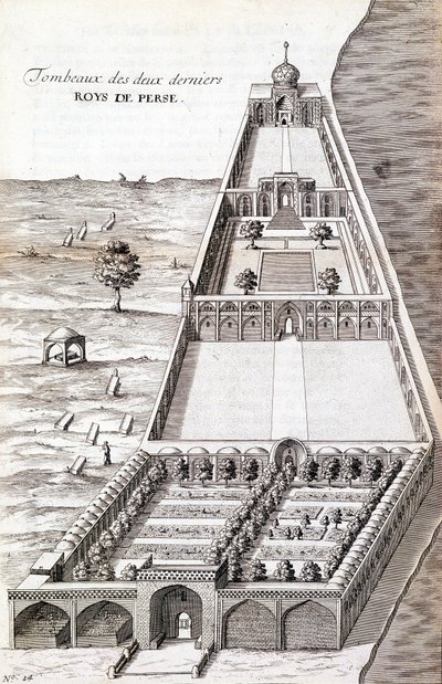 Tombs of the Last Two Kings of Persia - in Diary of the Journey of the Knight Chardin, Persia and East Indies, by the Black Sea and the Colchide by Unknown artist