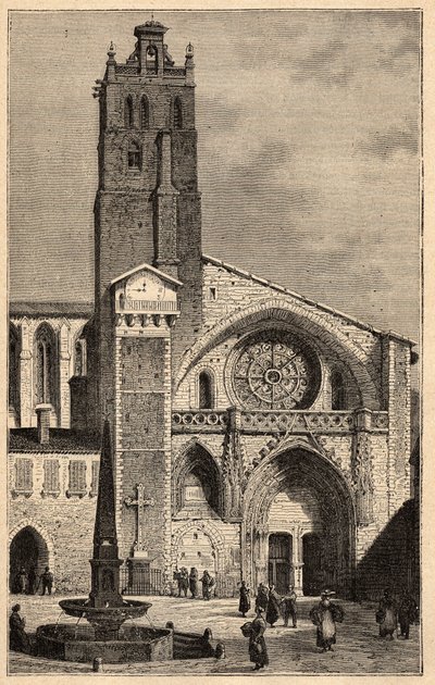 Toulouse Cathedral - Cathedrale Saint-Etienne de Toulouse - engraving in PATRIE - DESCRIPTION PECTUREQUIREQUE DE LA FRANCE EN 6 VOLUES BY LUCIEN HUARD - end 19th century by Unknown artist