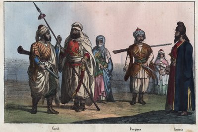 Traditional Kurdish costumes - Georgian - Armenian by Unknown artist