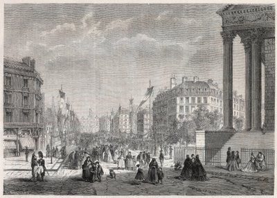 Transformations of Paris Under the Second Empire: Decoration of Boulevard Malesherbes on the Day of Its Inauguration on 13 August 1861 - Engraving in 