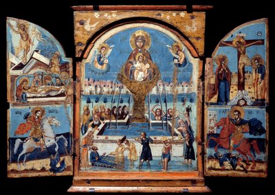 Triptych of the Virgin, Source of Life (Detail) by Unknown artist