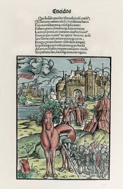 Greek Warriors Leave the Trojan Horse by Unknown artist