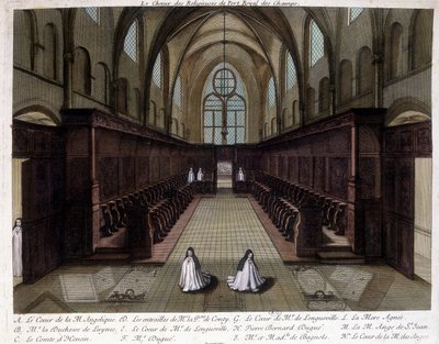 Two nuns praying at the abbey of Port Royal des Champs by Unknown artist