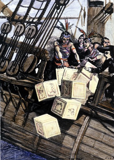 US War of Independence: Revolt of American Settlers Against Taxes Imposed by the English Parliament on Tea and Other Goods by Unknown artist