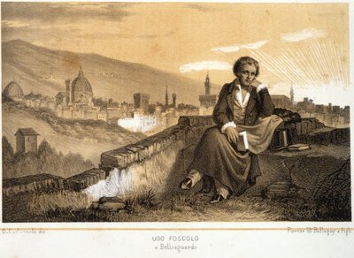 Ugo Foscolo (1778 - 1827), Italian poet and novelist, in Bellosgardo - in 
