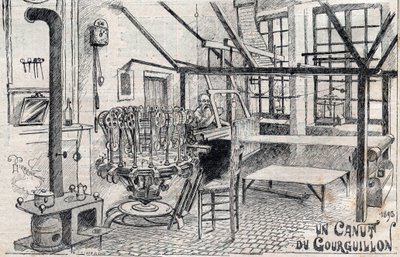 A silk worker from Gourguillon (Lyon) in 1893 (engraving in 
