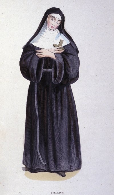 Ursuline (Engraving from an Album on Religious Orders, Paris) by Unknown artist
