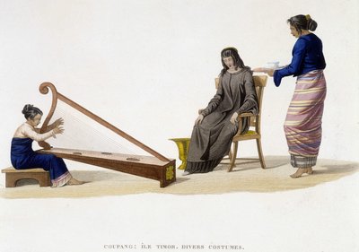 Various costumes of women from Timor Island (Coupang) by Unknown artist