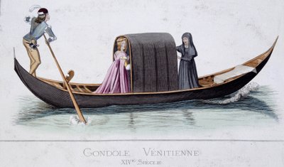 Venetian gondola of the 14th century by Unknown artist