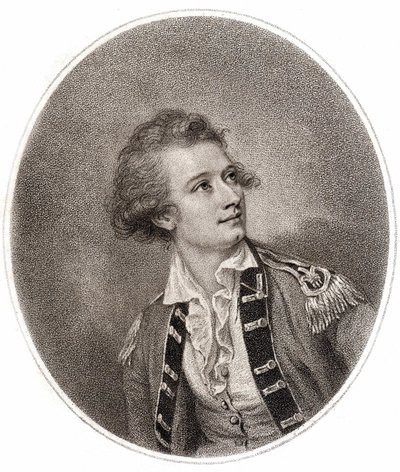 Vicente Lunardi, Italian Aeronaut. Engraving from the End of the 18th Century by Unknown artist