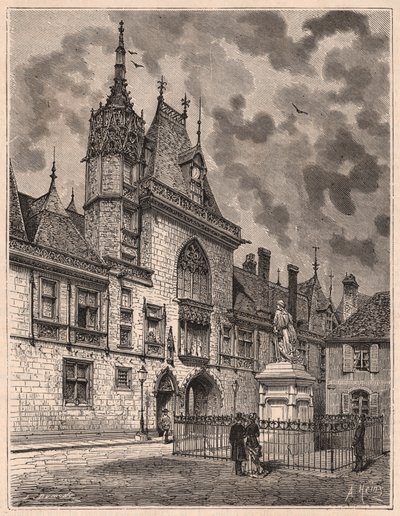 View from the Street of Palais Jacques Coeur in Bourges, France by Unknown