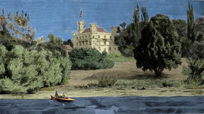 View of Berg Castle and Lake Starnberg by Unknown artist