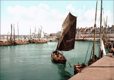 View of Calais, the Port. Photochrome c. 1890 by Unknown artist