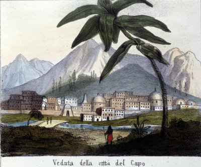 View of Cape Town during British Control, South Africa. 1820 by Unknown artist