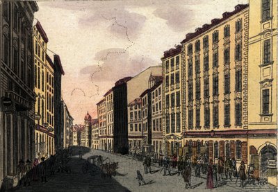 View of Kohlmarkt Street in Vienna, Austria by Unknown artist
