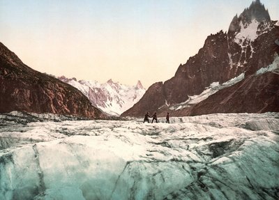 View of Mont Blanc: La Mer de Glace. Photochrome c. 1890 by Unknown artist
