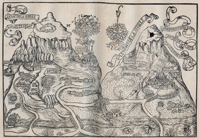 View of Mount Sibille (Paradise of Queen Sybille) - Antoine de La Sale by Unknown artist