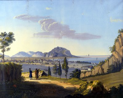 View of Palermo from the Hermitage of the Convent of Santa Maria del Gesu. by Unknown artist