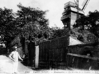 View of Paris: Le Moulin de la Galette, Quartier Montmartre by Unknown artist