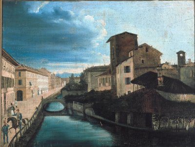 View of San Gerolamo Canal in Milan by Unknown artist
