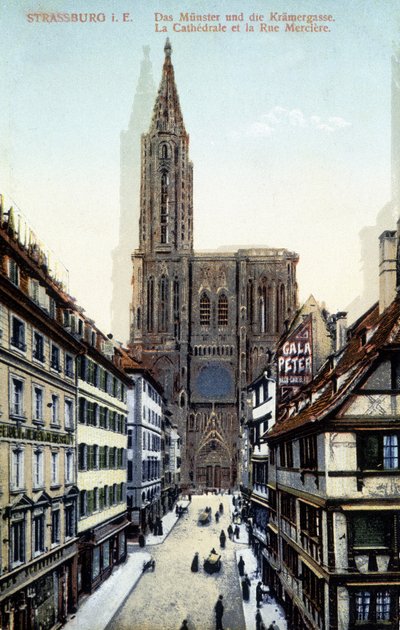 View of Strasbourg Cathedral at the End of the 19th Century by Unknown artist