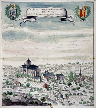 View of Sully Abbey, Touraine by Unknown artist