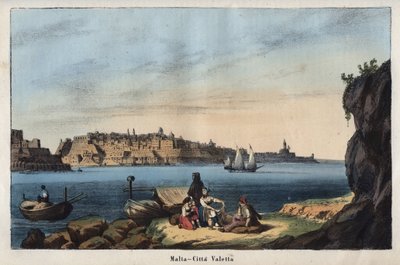 View of Valletta in the 19th Century - Engraving from 