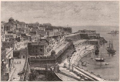 View of Valletta and its port in the 19th century by Unknown