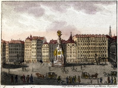 View of Vienna and Graben Square which takes its name from the ditch dug by the Romans to defend the city. by Unknown artist