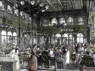 View of One of the Restaurants, Cheap Worker