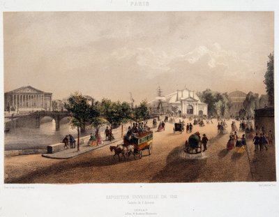 View of the 1855 Universal Exhibition in Paris in France by Unknown artist