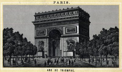View of the Arc de Triomphe in Paris by Unknown artist